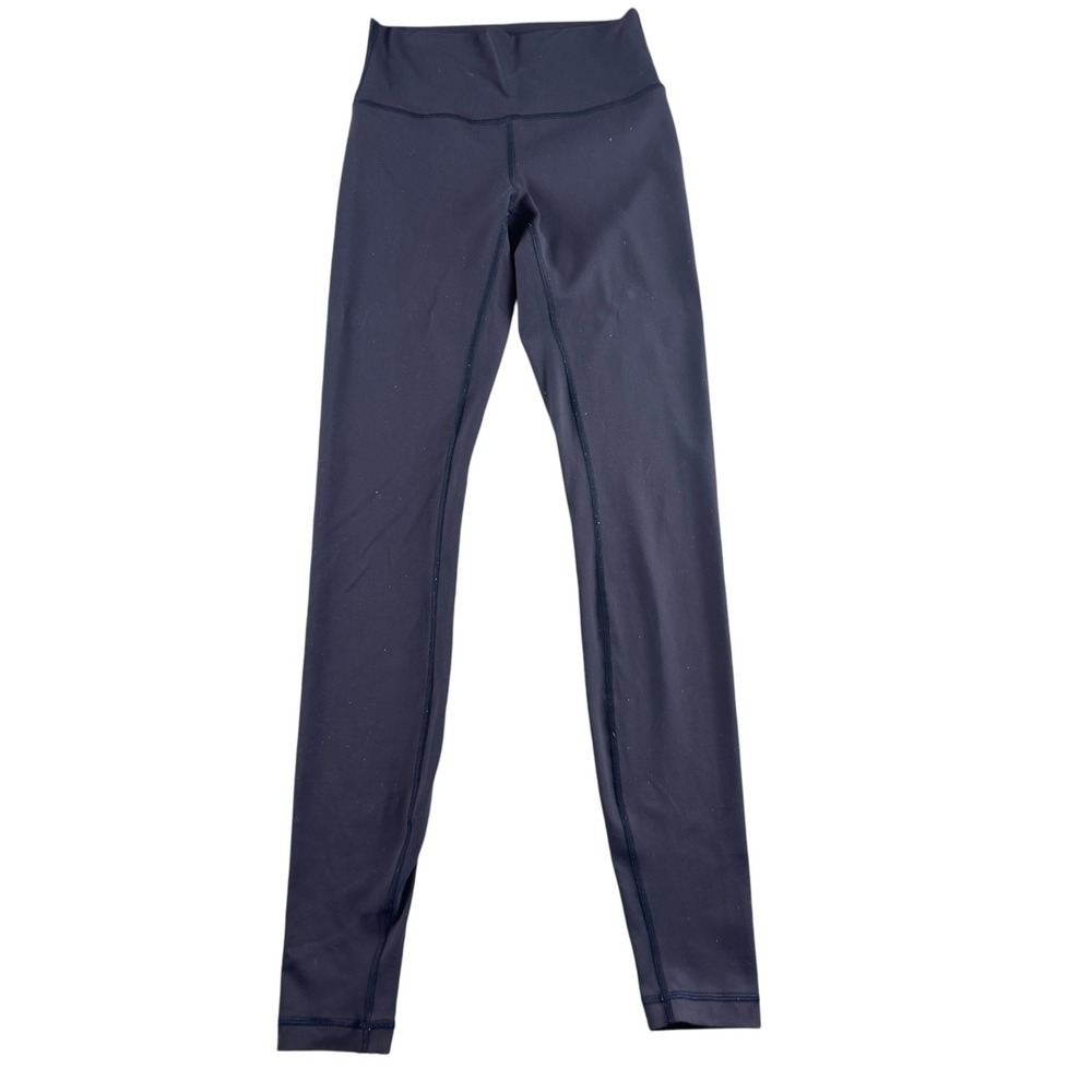 Lululemon Wunder Under High Rise Leggings Navy Blue Luxtreme Size 6 W5AYCS
